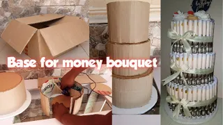 DIY base for making money bouquet using carton paper||How to make Money Bouquet PT1