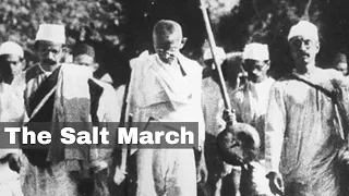 12th March 1930: Gandhi begins the Salt March of 240-miles to the coastal village of Dandi