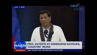 Saksi: Pangulong Duterte at Simbahang Katolika, 'ceasefire' muna