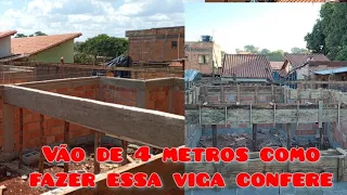 Vão de 4 metros como fazer essa viga confere?