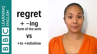 Regret +  ing or + to - English In A Minute