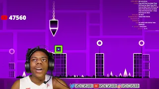 ISHOWSPEED PLAYS GEOMETRY DASH (RAGES) 🤣...