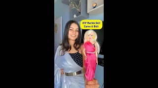 DIY Barbie Doll Saree & Belt 😱 #crafteraditi #youtubepartner #shorts #diy #barbiedoll @CrafterAditi