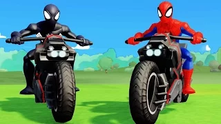 Мультики про супергероев. Тачки 3. Черный Человек-паук против красного Человеку-паука
