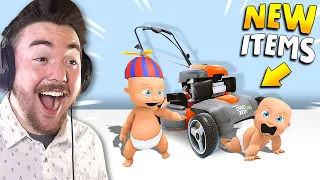 MY BABY FOUND THE LAWNMOWER!? (With Kindly Keyin) | Who's Your Daddy (Update)