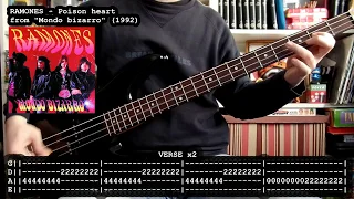 RAMONES - Poison heart (bass cover w/ Tabs)