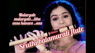 malargale malargale.. Sruthi balamurali flute music 🎶🎶