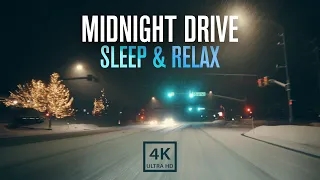 4K NIGHT SNOW DRIVE Sleep and Relax // Winter in Park City // Salt Lake City, Utah