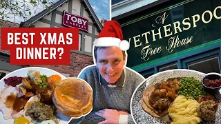 Reviewing CHRISTMAS DINNER at Toby Carvery and Wetherspoons. Which is BETTER?