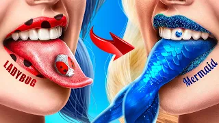 How to Become a Mermaid Ladybug! Makeover From Ladybug to Mermaid! Extreme Makeover!
