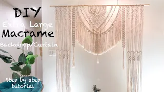 How To Make A Extra Large Macrame Wedding Backdrop | Macrame Curtain | Step by Step Tutorial