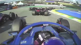 Depart F1 sprint  Bresil 2022 Alonso onboard