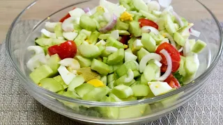 Eat this cucumber salad every day for dinner and you will lose belly fat!