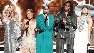 Lady Gaga, Michelle Obama, Jennifer Lopez and Jada Pinkett Smith on Their Empowering GRAMMY Moment