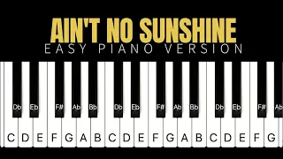 Ain't No Sunshine (Bill Withers) | EASY Piano Tutorial