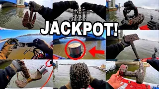 Ultimate 1 Hour FROZEN Winter Magnet Fishing JACKPOT!