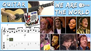 We Are The World / U.S.A. for Africa (Guitar) [Notation + TAB]