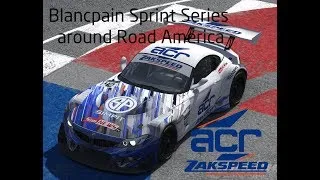 Blancpain Sprint Series iRacing BSS in BMW Z4 GT3 around Road America - Setup Work Testing and Race