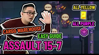 Guardian Tales 15-7 [Timestamps] Assault Cargo Warehouse | All Purple & Yellow Cubes