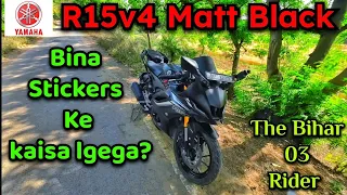 Yamaha R15v4 All Stickers Removing Modification.#yamaha#r15v4 #modification #motovlog #vlog #bike