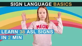 Sign Language Basics: Learn 38 ASL signs in 2 minutes