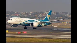 هبوط طائرات الطيران العماني وطيران السلام في مطار مسقط الدولي Oman Air and Salam Air Landing at MCT