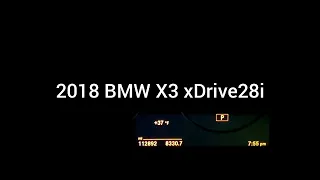 BMW - X3 - 2018 - xDrive28i: Gauge Cluster Startup Sequence