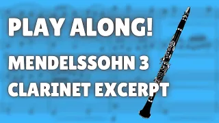 Play Along! Mendelssohn Symphony 3, Mvt 2 Clarinet Excerpt - Orchestral Track WITHOUT CLARINET.