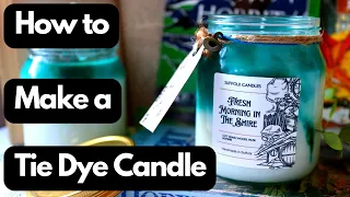 How to make a TIE DYE CANDLE ( Follow me as I make a Hobbit inspired tie dye candle ).