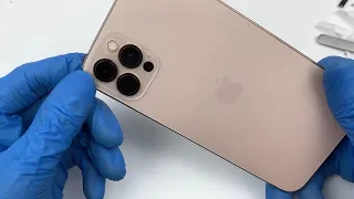 Процесс смены корпуса iPhone X в iPhone 12 Pro , цвет золото.