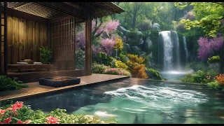 Gentle Rain Sounds and Melodic Piano Music in a Japanese Zen Garden, for Sleep and Stress Relief