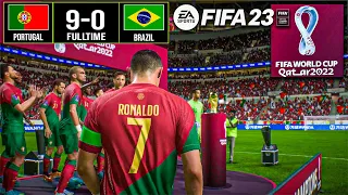 FIFA23 - Portugal vs Brazil (9-0) l WORLD CUP Championship Final | Laptop™ Gameplay [60]