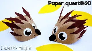 ЕЖИК из бумаги 🍄🦔🍂 своими руками [ПОДЕЛКИ НА ОСЕНЬ] Hedgehog DIY | Easy Kids Craft