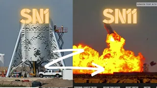 SpaceX Starship Evolution: SN1 To SN11