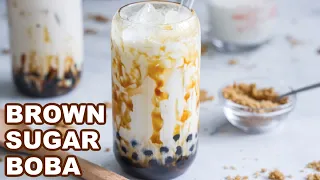 🧋 EASY Brown Sugar Boba (Milk Tea)