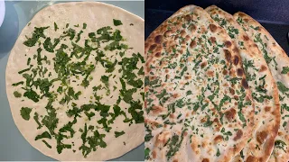 Afghan tandoori garlic bread with coriander recipe.