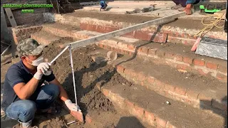 The Most Modern Stone Cutting Machine - Easy Construction Skills To Install Stone On Beautiful Steps