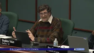 Bloomington City Council, November 2, 2022