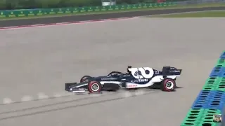 F1 2021 Recreating Yuki Tsunoda’s FP1 Hungarian Gp Crash/spin.