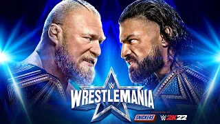 ROMAN REIGNS VS BROCK LESNAR SIMULACION DE WRESTLEMANIA 38 WWE 2K22!!! - Menorsito55