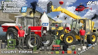 FERTILIZING WHEAT & GRASS WITH MASSEY FERGUSON 3120 | Court Farm | Farming Simulator 22 | Episode 4