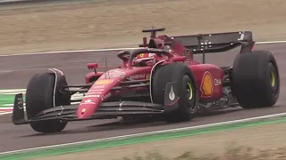 Ferrari F1-75 Testing 2023 Pirelli Wet Tyres in Fiorano-Charles Leclerc in Action