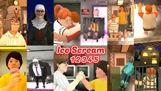 All 13 Endings 🍦 Ice Scream 1 2 3 4 5