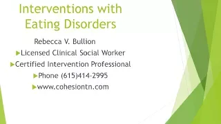 Interventions with Eating Disorders | Webinar