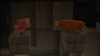 Minecraft saving fox or baby pig!!! #Shorts #EndermanRule