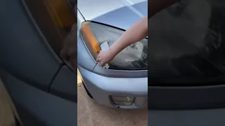 Life Hack how to clean your car head lights using tooth paste 🤯 #shorts  #lifehacks