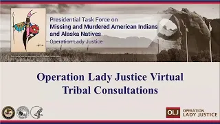 Operation Lady Justice | Consultation with BIA Midwest Region