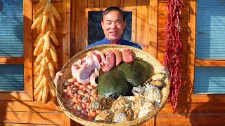 Turtle and Abalone Stew with Ox Testicle and Penis! Worst Match For Best Dish! | Uncle Rural Gourmet