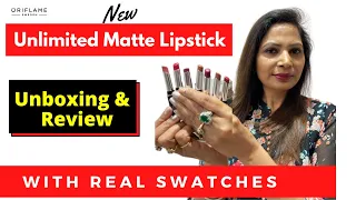 SWATCHES & REVIEW *New* THE ONE Colour Unlimited MATTE Lipstick 12 Hr Stay | Oriflame |Varsha Mittal