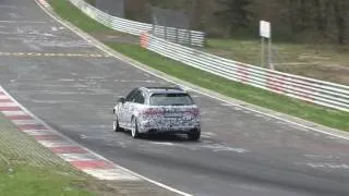2017 Audi RS4 Avant performs high-speed testing at the Nurburgring